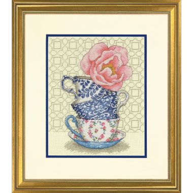 Dimensions Counted Cross Stitch Kit 70-35414 – Rose Tea