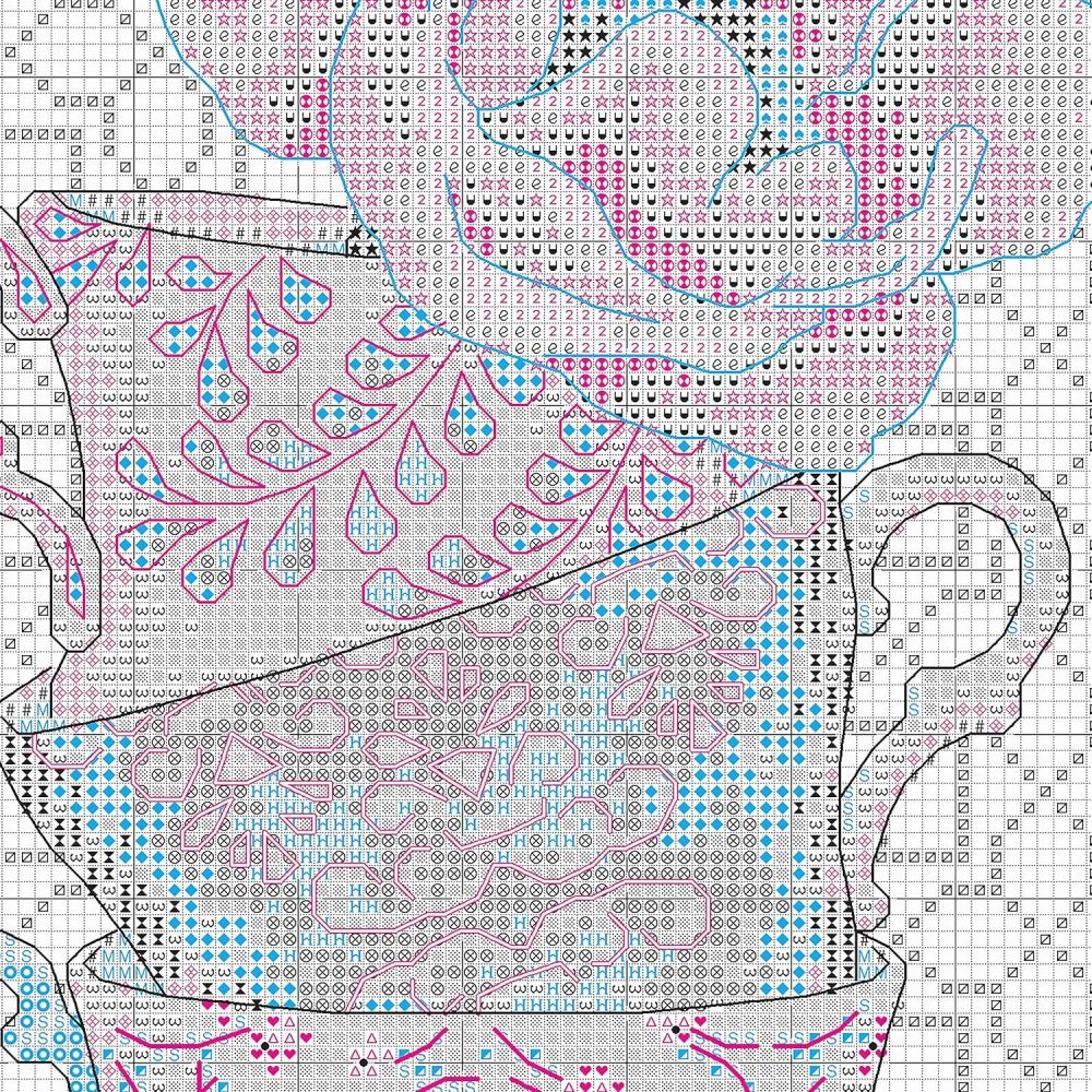 Dimensions Counted Cross Stitch Kit 70-35414 – Rose Tea
