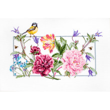 Cross Stitch Kit Spring Flowers, Luca-S BA2359