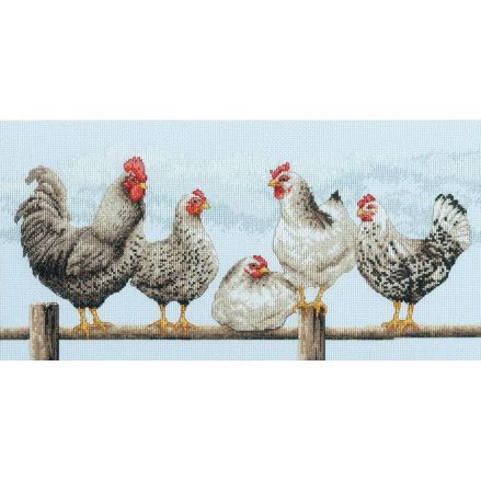 Dimensions Counted Cross Stitch Kit 70-35403 – Black & White Hens