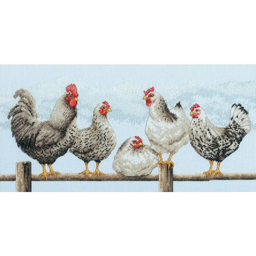 Dimensions Counted Cross Stitch Kit 70-35403 – Black & White Hens