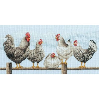 Dimensions Counted Cross Stitch Kit 70-35403 – Black & White Hens