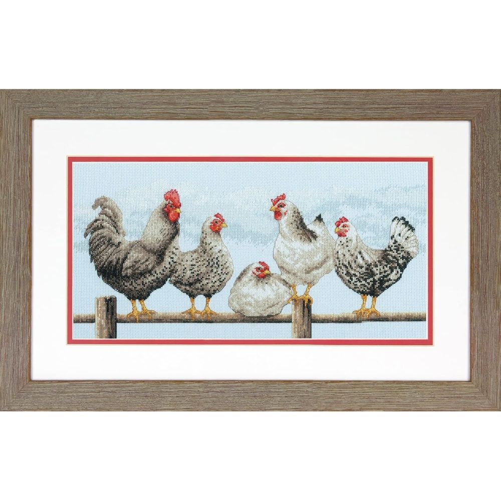 Dimensions Counted Cross Stitch Kit 70-35403 – Black & White Hens