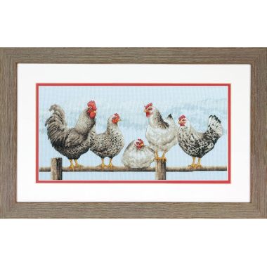 Dimensions Counted Cross Stitch Kit 70-35403 – Black & White Hens