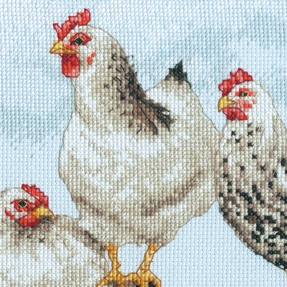 Dimensions Counted Cross Stitch Kit 70-35403 – Black & White Hens