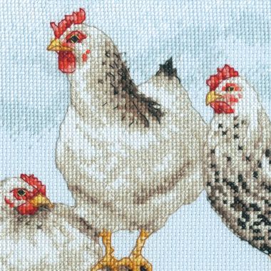 Dimensions Counted Cross Stitch Kit 70-35403 – Black & White Hens