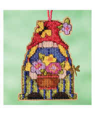 Beaded Cross Stitch Kit Garden Girl Gnome, Mill Hill MH16-2213