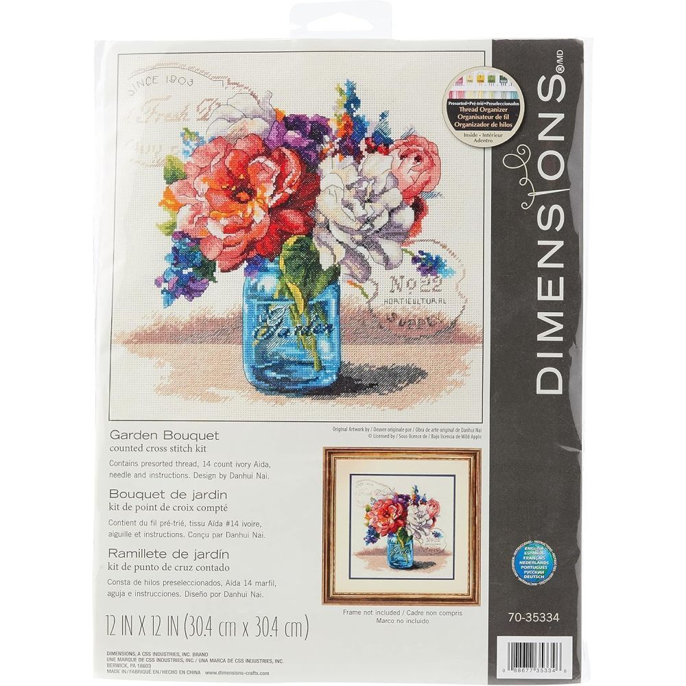 Dimensions Counted Cross Stitch Kit 70-35334 – Garden Bouquet