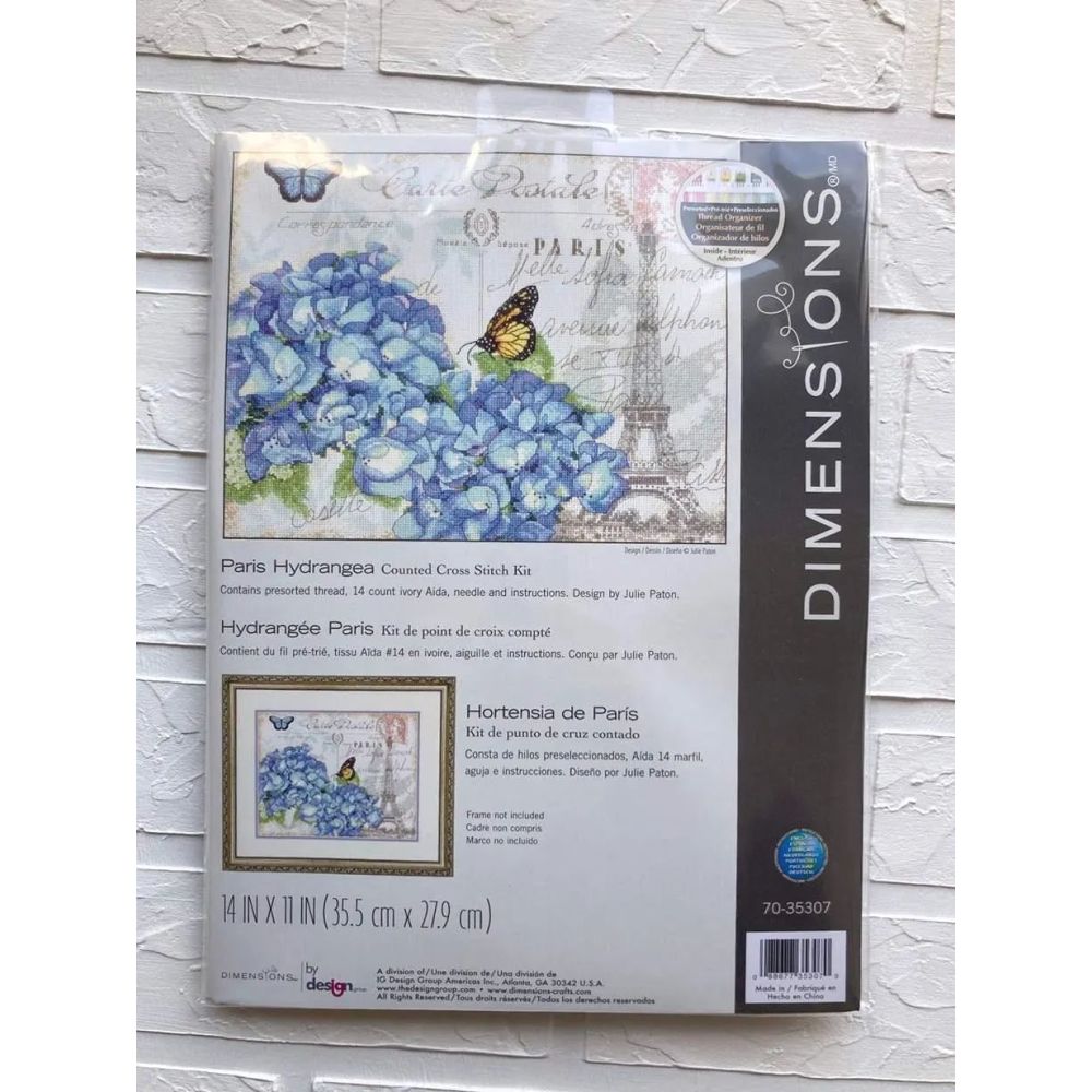 Dimensions Counted Cross Stitch Kit 70-35307 – Paris Hydrangea