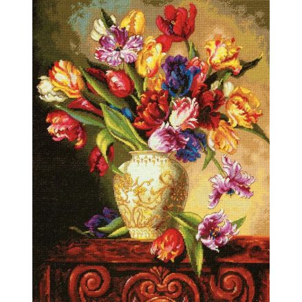 Dimensions Counted Cross Stitch Kit 70-35305 – Parrot Tulips
