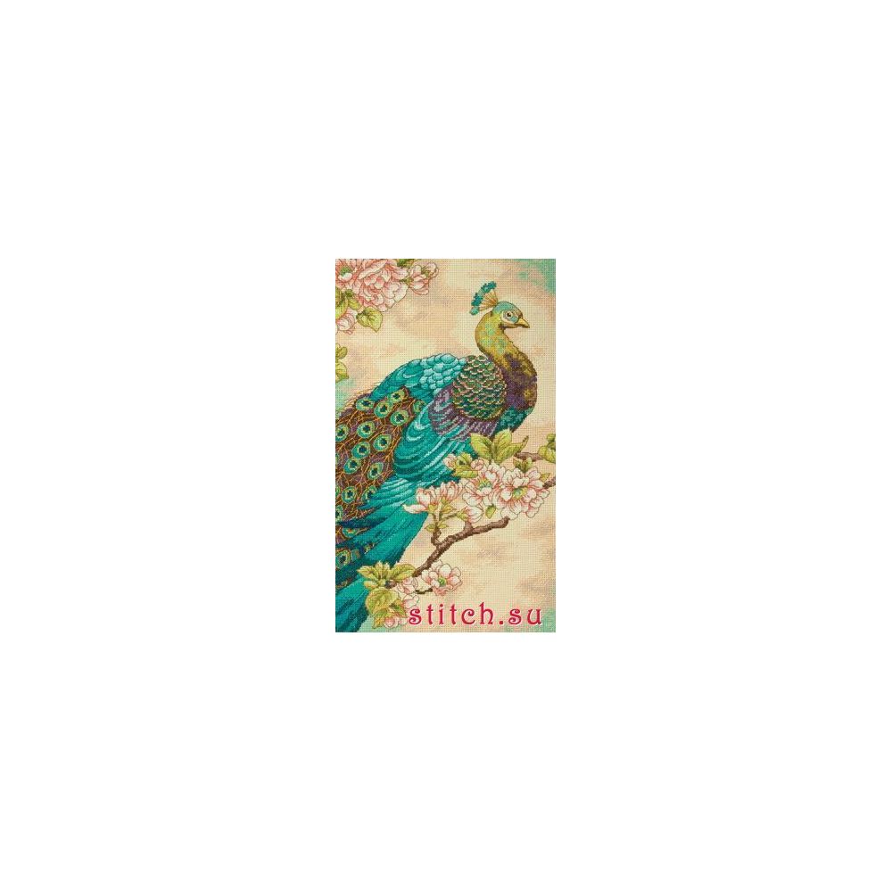 Counted Cross Stitch Kit 9"X15"-Indian Peacock, Dimensions, 70-35293