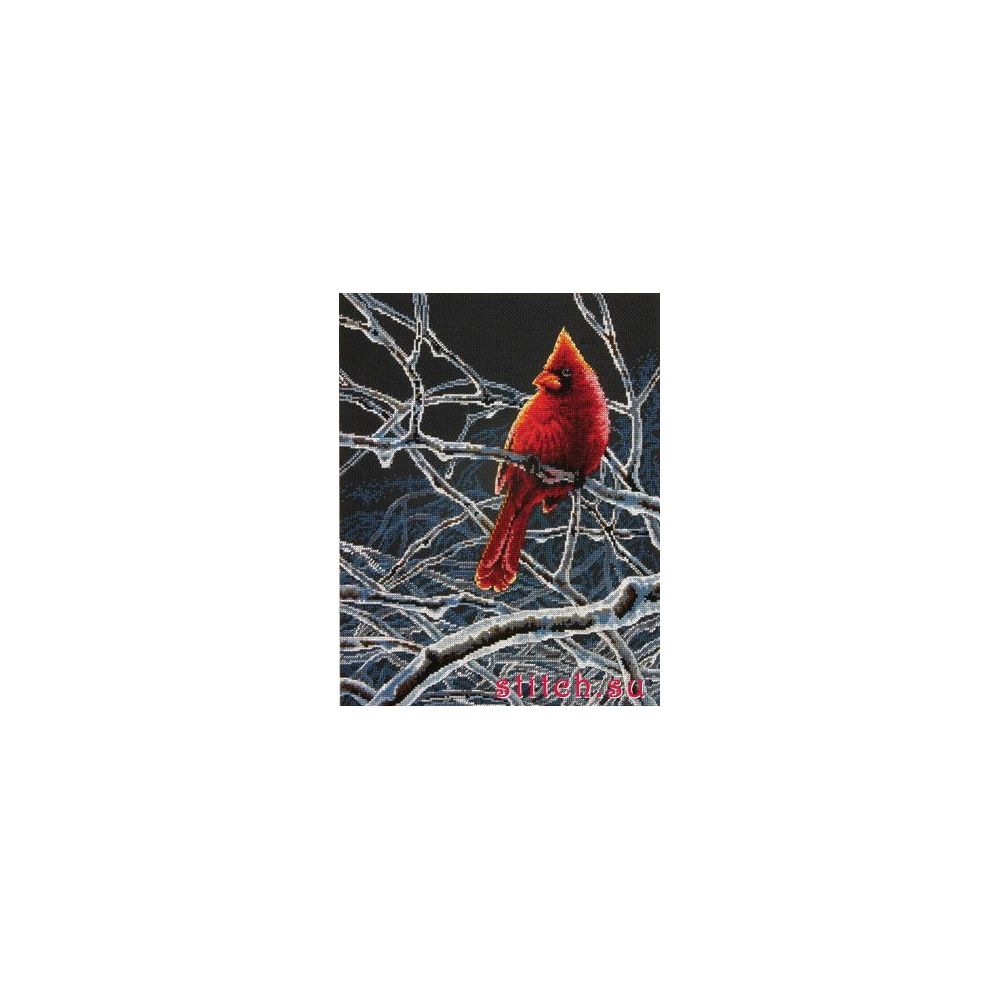 Counted Cross Stitch Kit 11"X14"-Ice Cardinal, Dimensions, 70-35292