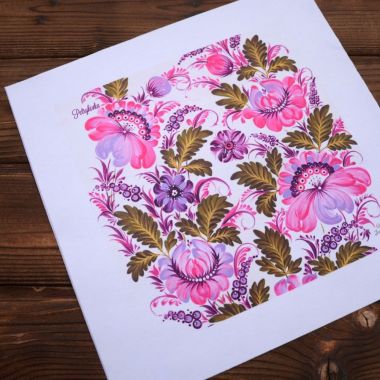 Petrykivka Beauty Cross Stitch Kit – Tela Artis X-051 – Hand-dyed Threads