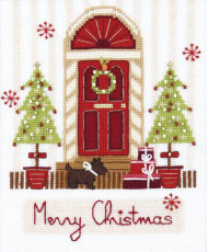 Counted Cross Stitch Kit Merry Christmas, Crystal Art BT-221