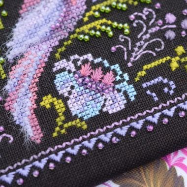 Petrykivka Beauty Cross Stitch Kit – Tela Artis X-051 – Hand-dyed Threads