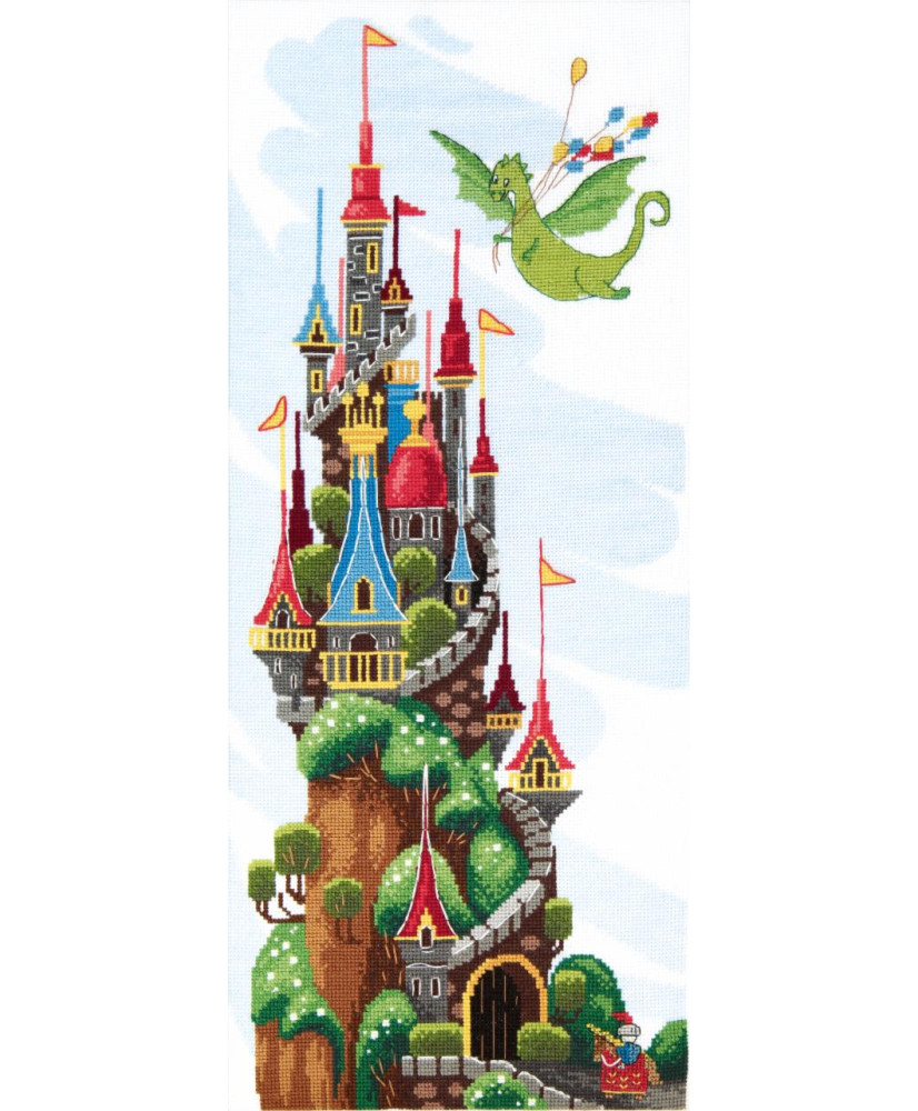 Counted Cross Stitch Kit Fairytale Castle, Crystal Art BT-247