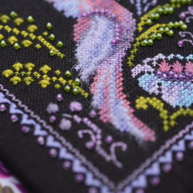 Petrykivka Beauty Cross Stitch Kit – Tela Artis X-051 – Hand-dyed Threads