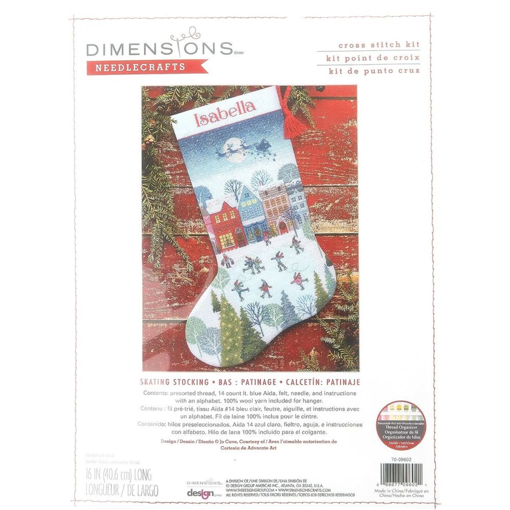 Dimensions Counted Cross Stitch Kit 70-09602 – Skating Stocking