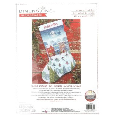 Dimensions Counted Cross Stitch Kit 70-09602 – Skating Stocking