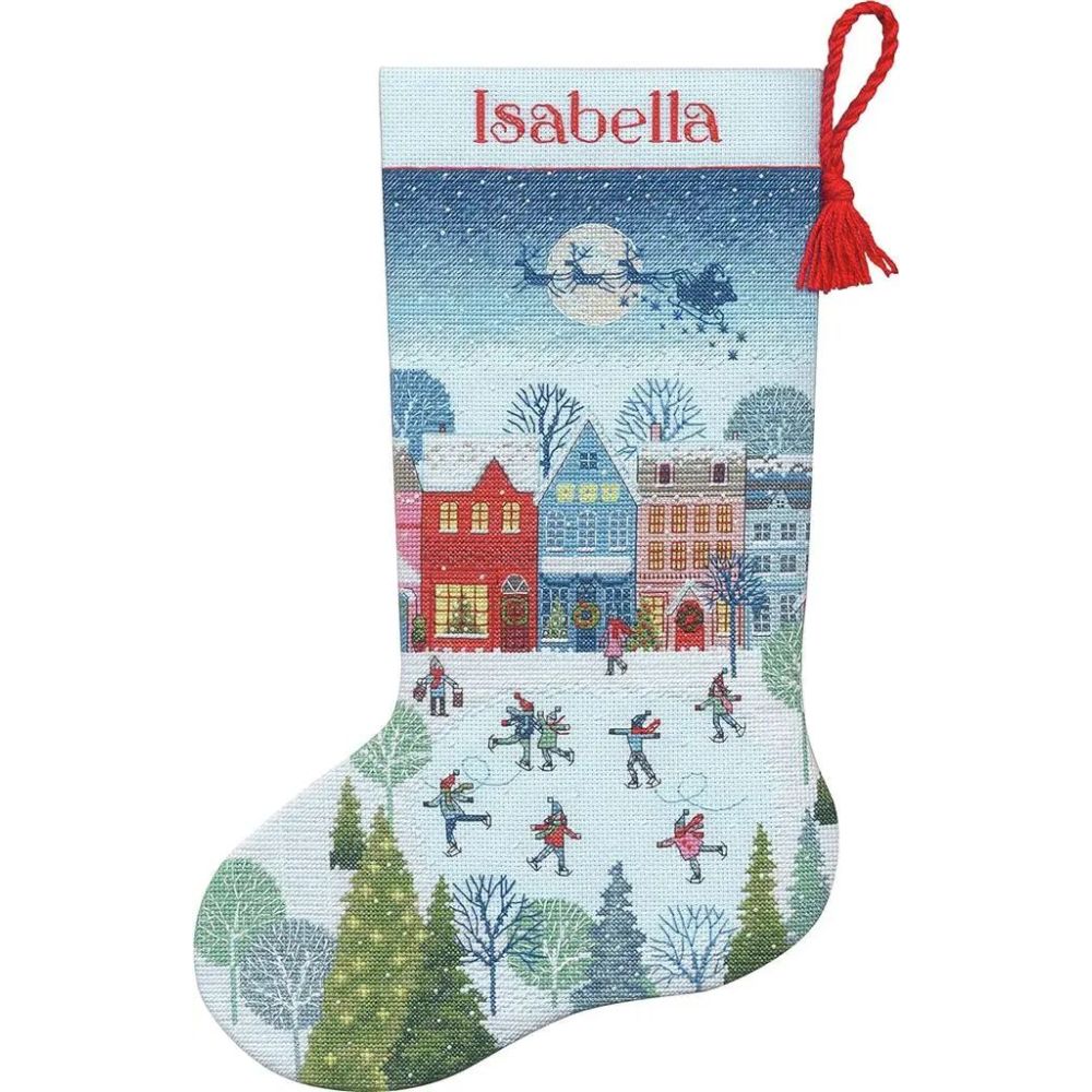 Dimensions Counted Cross Stitch Kit 70-09602 – Skating Stocking
