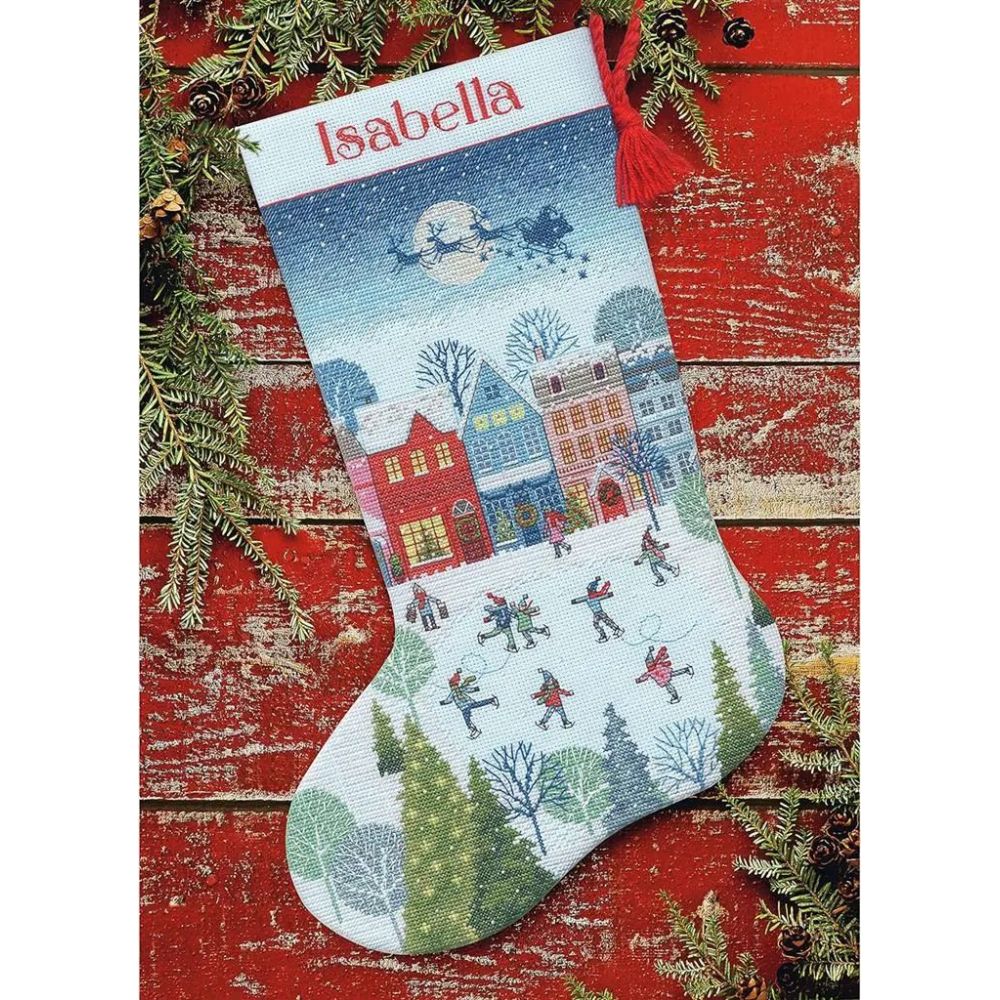 Dimensions Counted Cross Stitch Kit 70-09602 – Skating Stocking