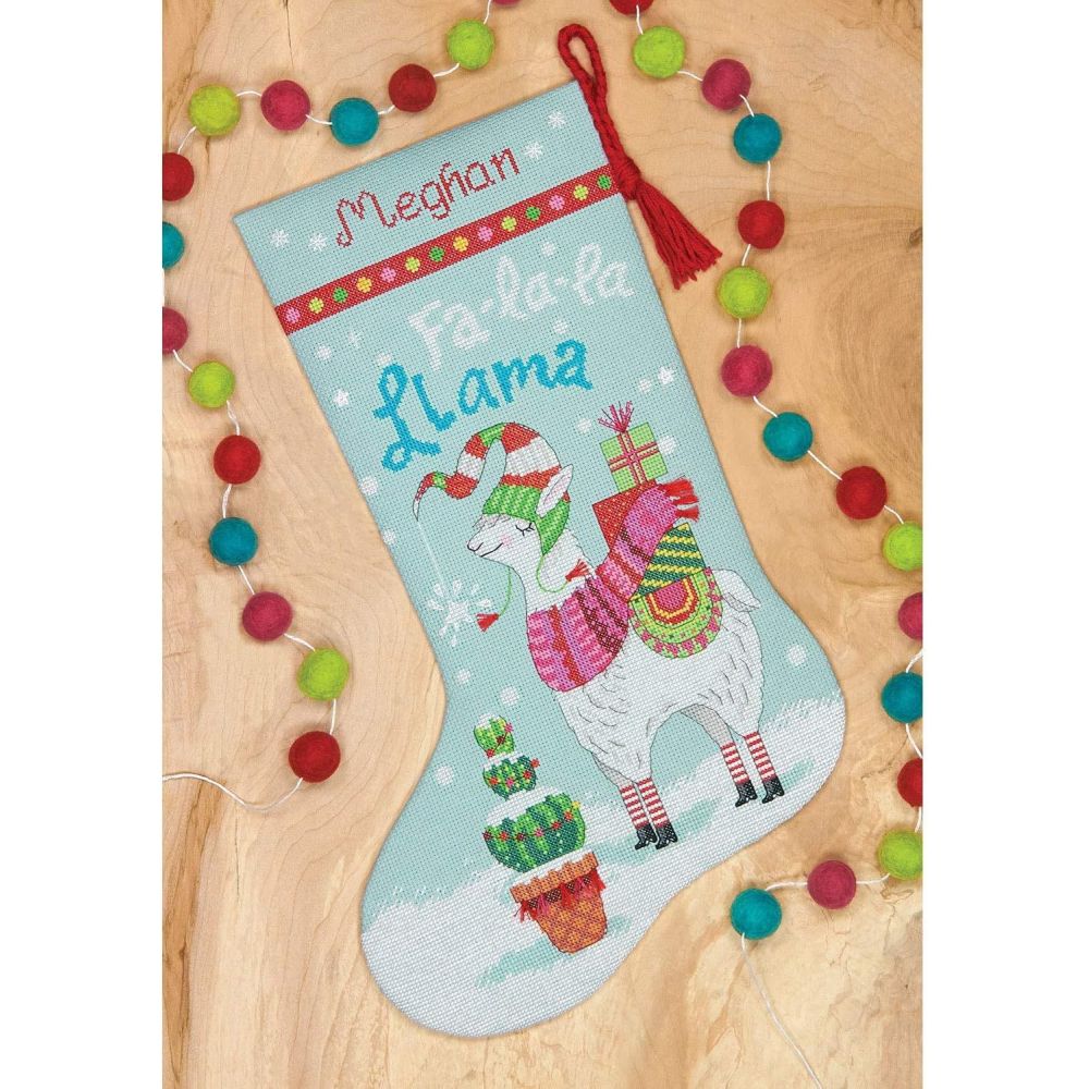 Dimensions Counted Cross Stitch Kit 70-08977 – Llama Stocking