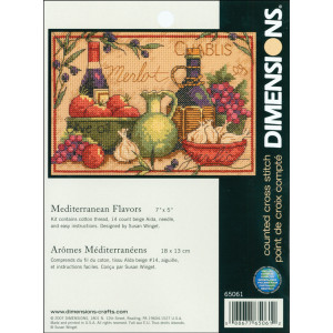 Counted Cross Stitch Kit Mediterranean Flavors, Dimensions 65061