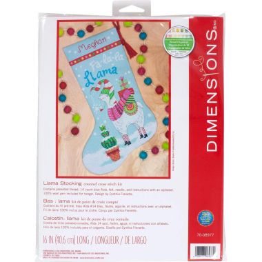 Dimensions Counted Cross Stitch Kit 70-08977 – Llama Stocking