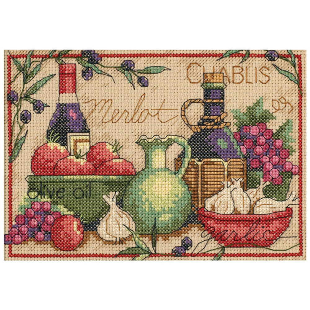 Counted Cross Stitch Kit Mediterranean Flavors, Dimensions 65061