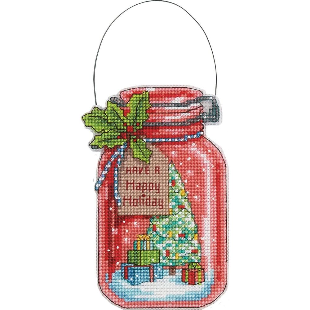 Dimensions Counted Cross Stitch Kit 70-08964 – Christmas Jar Ornaments