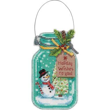 Dimensions Counted Cross Stitch Kit 70-08964 – Christmas Jar Ornaments