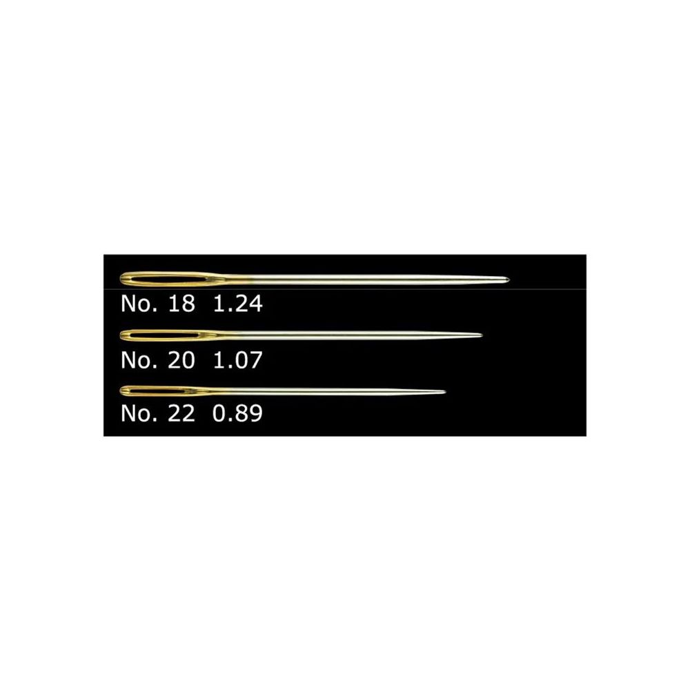 Clover Tapestry Gold Eye Needles 238 – Sizes 18-22, 6 pcs