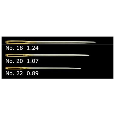 Clover Tapestry Gold Eye Needles 238 – Sizes 18-22, 6 pcs