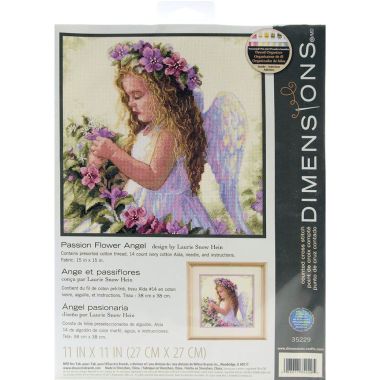 Counted Cross Stitch Kit Passion Flower Angel, Dimensions 35229