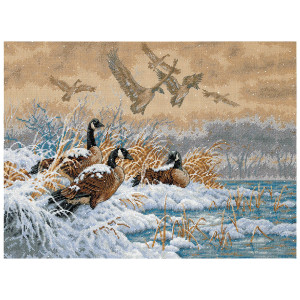 Counted Cross Stitch Kit Winter Retreat, Dimensions 35205