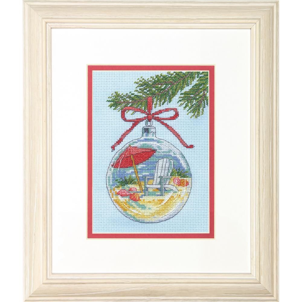 Counted Cross Stitch Kit Beach Ornament, Dimensions 70-09001