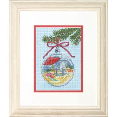 Counted Cross Stitch Kit Beach Ornament, Dimensions 70-09001