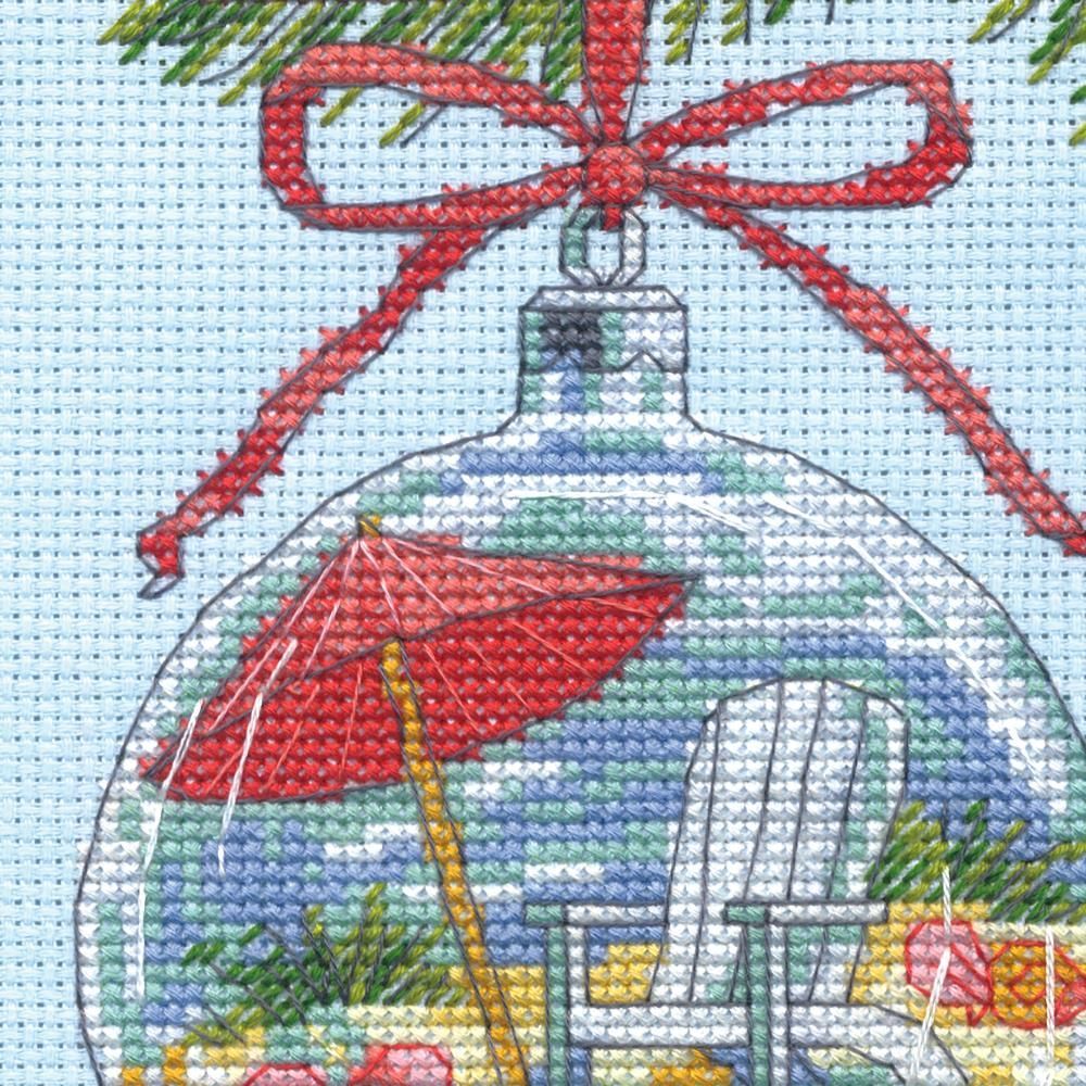 Counted Cross Stitch Kit Beach Ornament, Dimensions 70-09001
