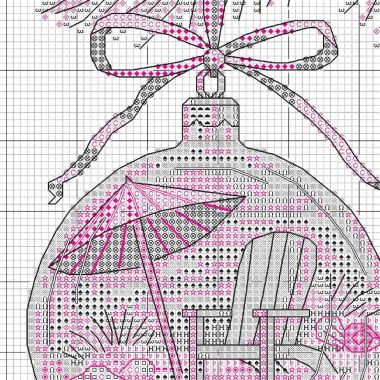 Counted Cross Stitch Kit Beach Ornament, Dimensions 70-09001
