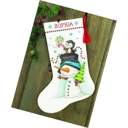 Counted Cross Stitch 16"-Jolly Trio Stocking, Dimensions, 70-08937