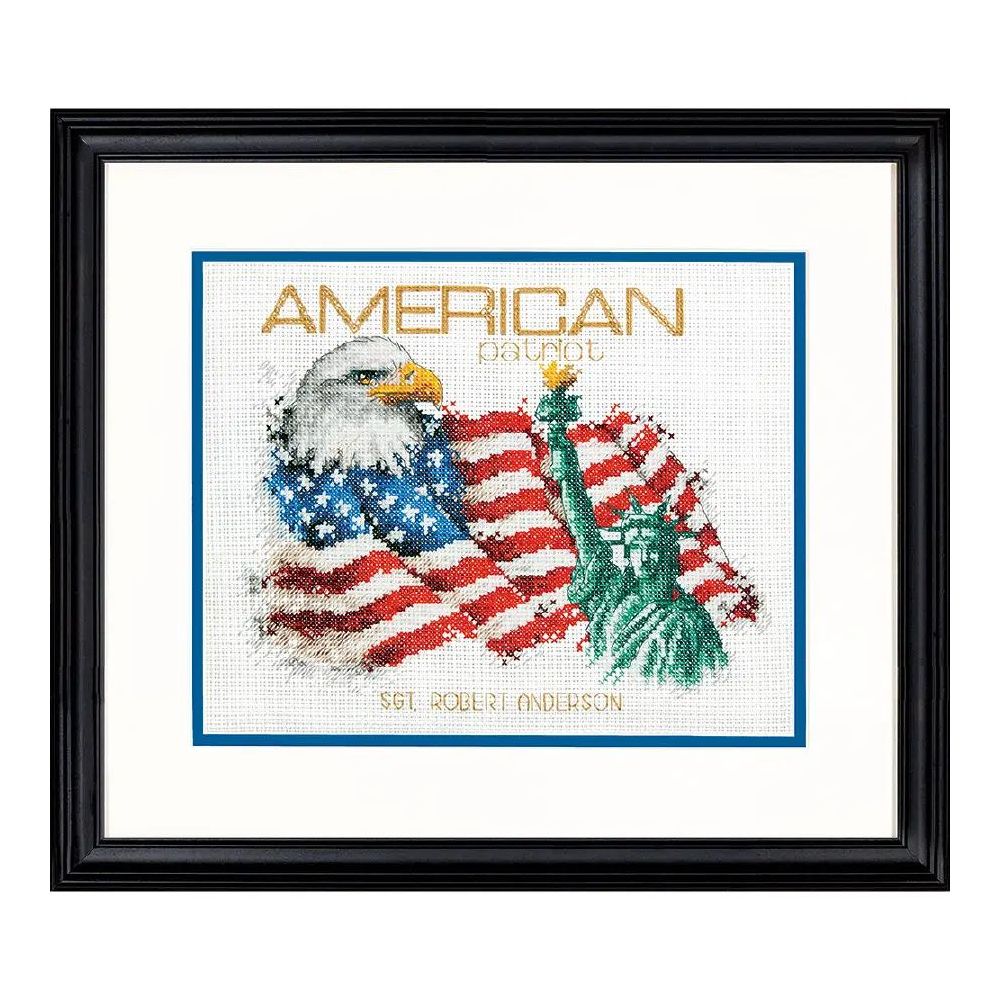 Counted Cross Stitch Kit 10"X8"-American Patriot, Dimensions, 70-35363