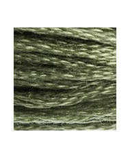 3052 DMC Mouline Stranded cotton Medium Green Grey