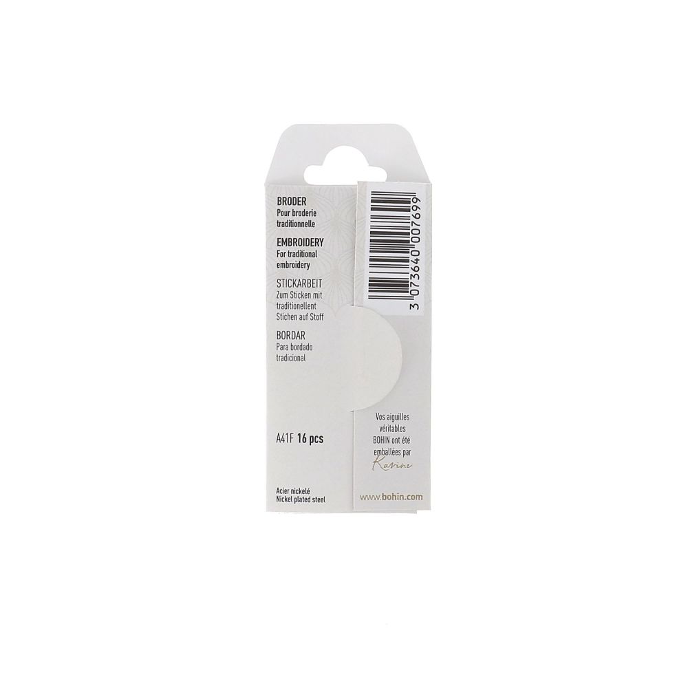 Bohin Embroidery Needles 00769 – Sizes 5/10, 16 pcs