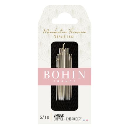 Bohin Embroidery Needles 00769 – Sizes 5/10, 16 pcs