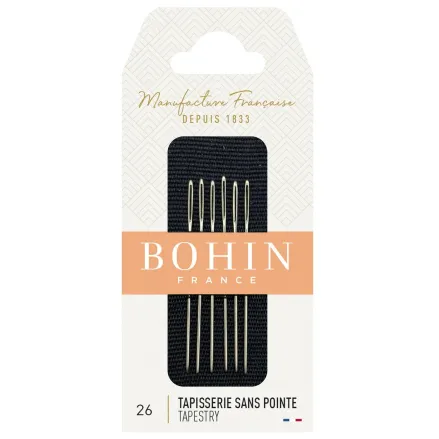 Bohin Cross Stitch Needles 00838 – Size 26, Set of 6