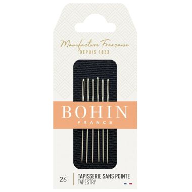 Bohin Cross Stitch Needles 00838 – Size 26, Set of 6