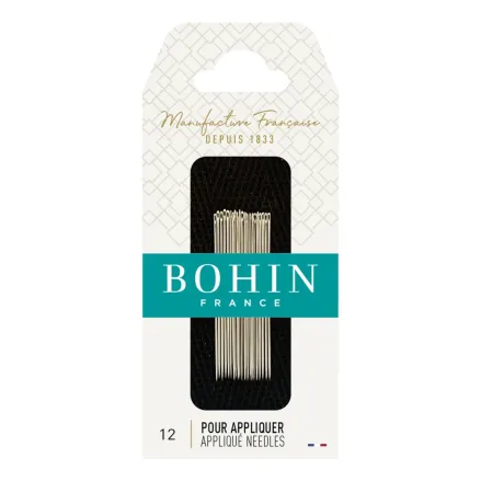 Bohin Appliqué Needles Short 00228 – Size 12, 20 pcs