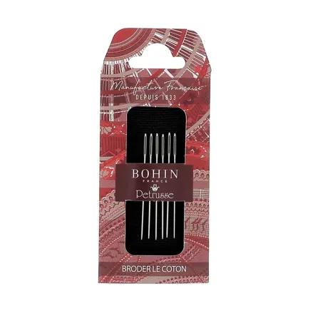 Bohin × Petrusse Embroidery Needles 99992 – Size 26, Set of 6