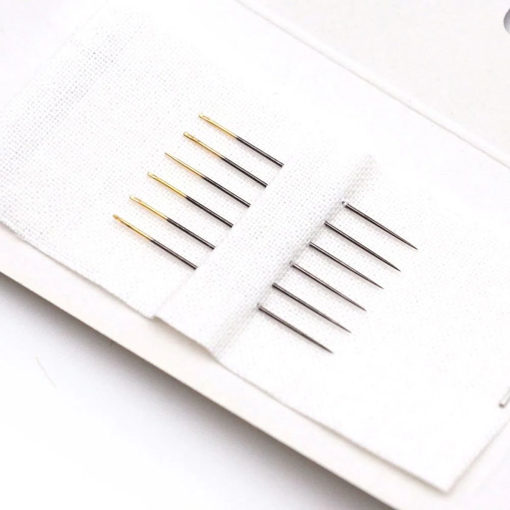 Clover Black Gold Applique/Sharps Needles 4972 – Size 12, 6 pcs