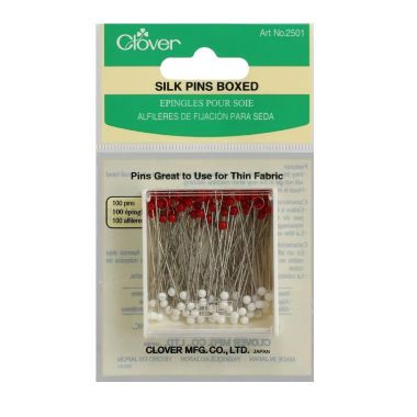 Clover Silk Pins 2501 – 0.5mm × 36mm, 100 pcs